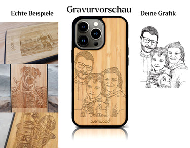 INDIVIDUELL iPhone 14 Pro Max Bambus-Kunststoff